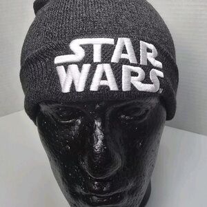 Star Wars Mens Beanie Stocking Cap  Charcoal Gray